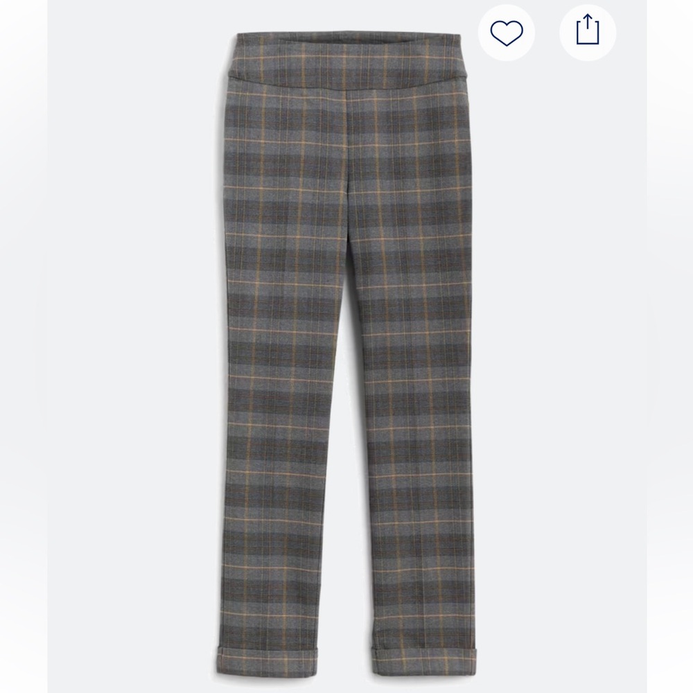 Stretchy plaid pants